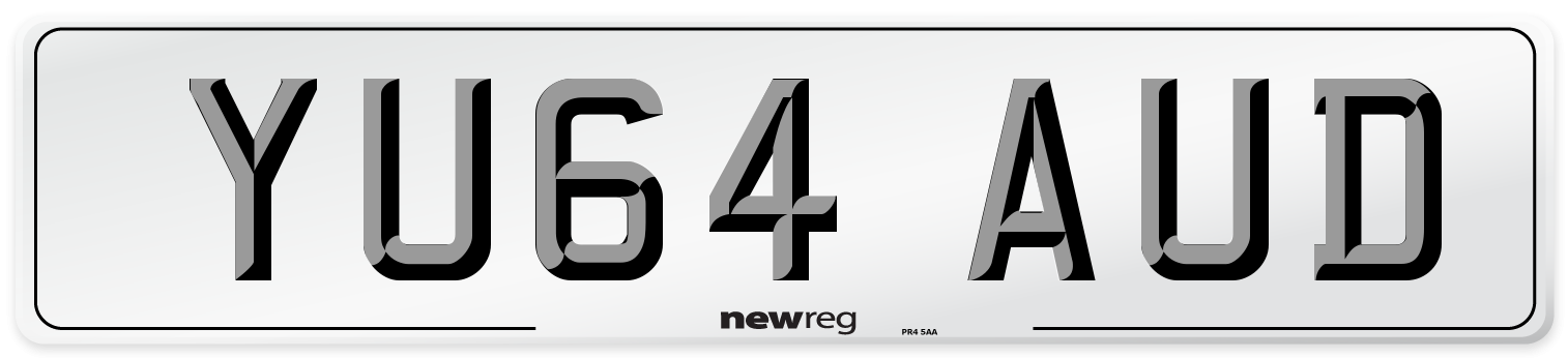 YU64 AUD Number Plate from New Reg